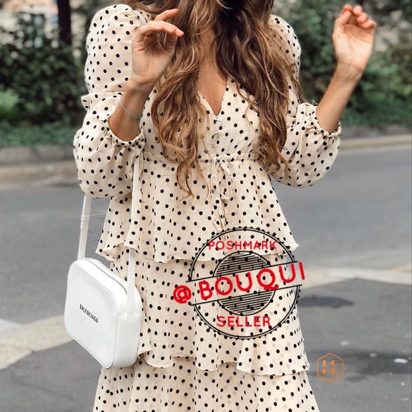 BLOGGER FAVORITE ZARA POLKA DOT DRESS WITH RUFFLES - Picture 5 of 9